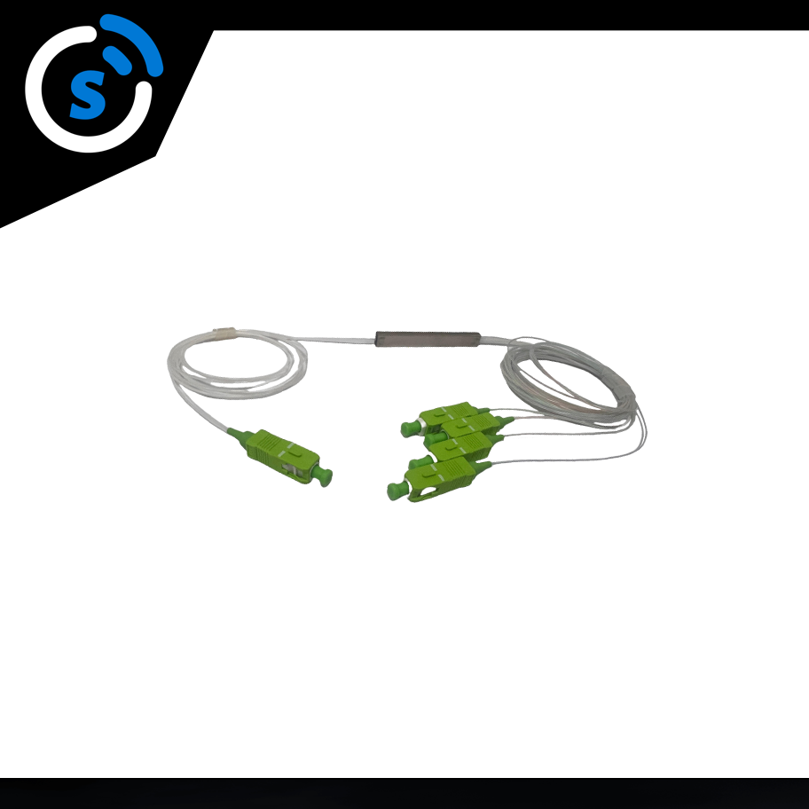 Mini PLC 1 x 4 Fiber Splitter, Mini Module, 900μm, SC/APC, Single Mode